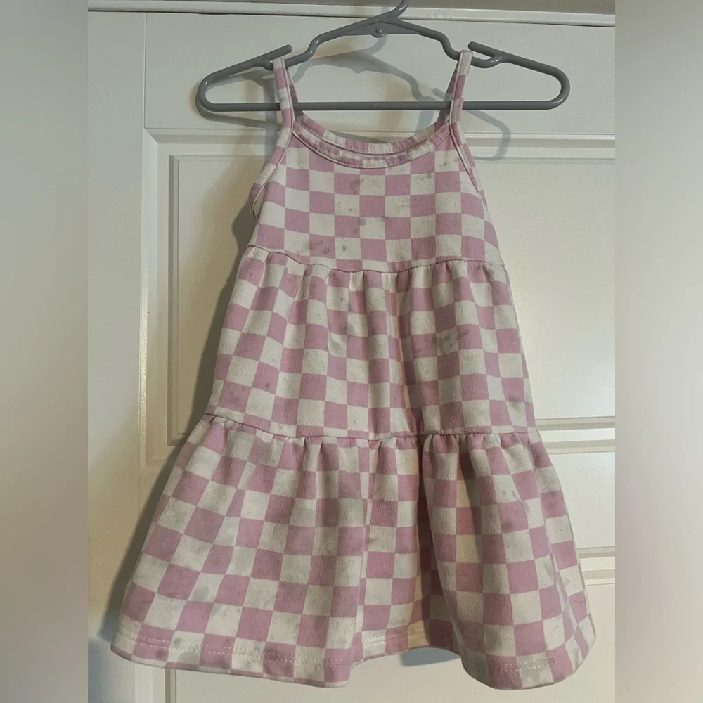 $5 ADD ON Zara‎ Dress Grayson Mini pink white checkered toddler 18M TARGET
